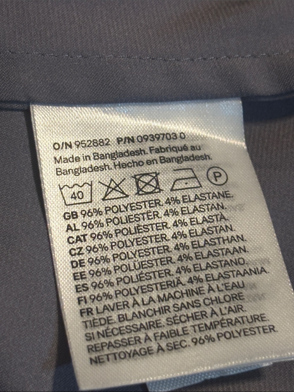 H&M Charcoal Gray Satin Button-Up Blouse - Picture 9 of 9